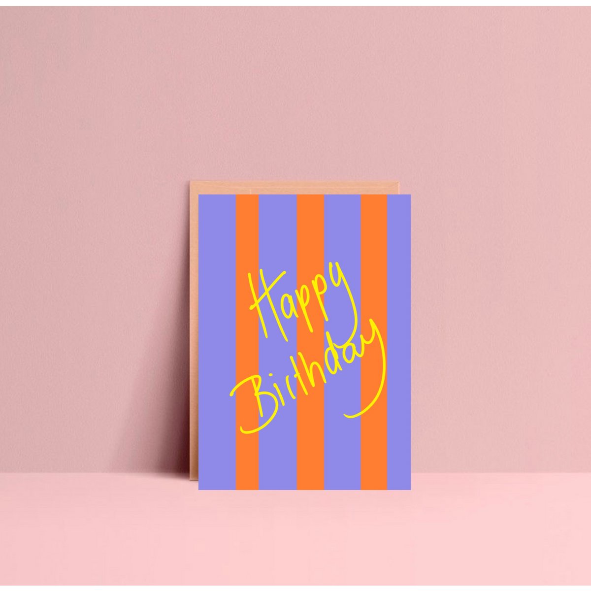 Happy Birthday Stripes Postkarte
