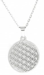Kæde vedhæng flower of life lille rustfrit stål