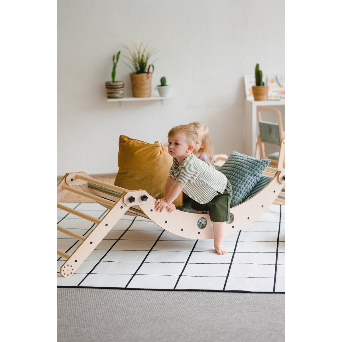 Luula Transformable Climbing Triangle & Rocker Set SLEEPER