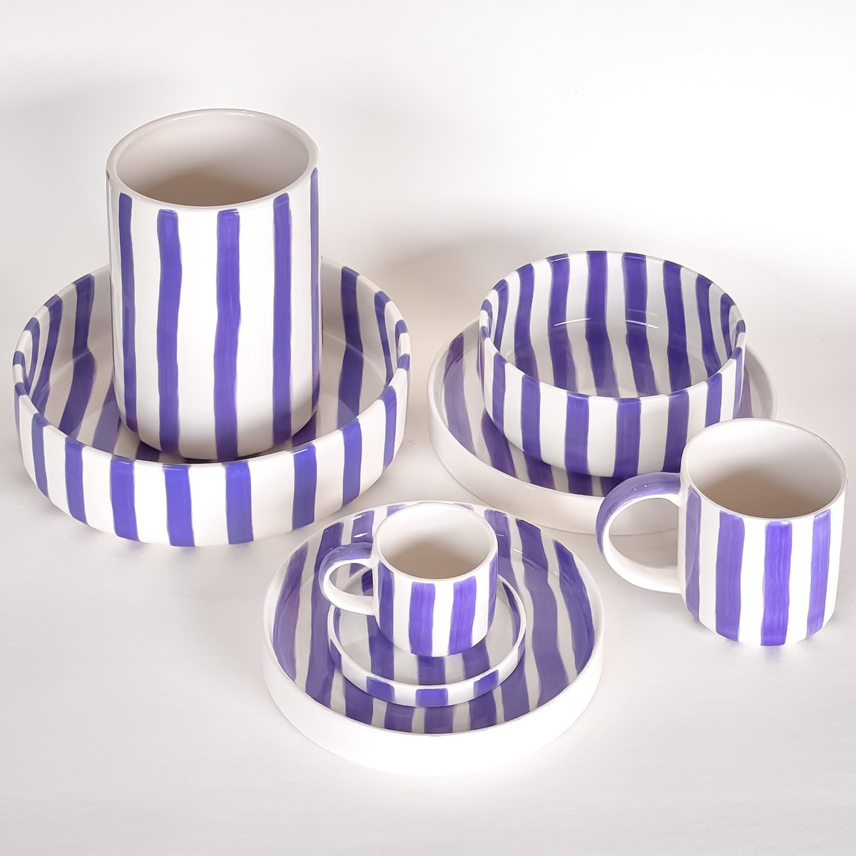 Becher Stripes – palazzo lilla
