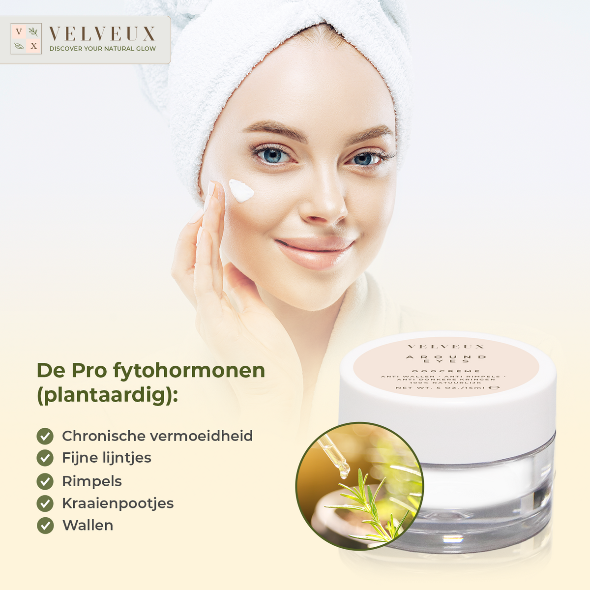 Crème pour les yeux 15ML - 100% Naturel
