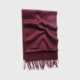 Fin vævet - 100% cashmere vævet tørklæde med frynser