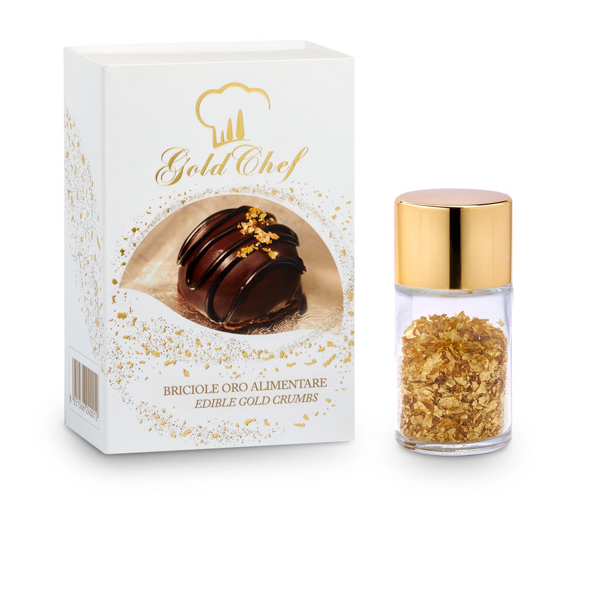 125mg ESSBARE GOLDKRÜMMEL 23kt, Salzstreuer