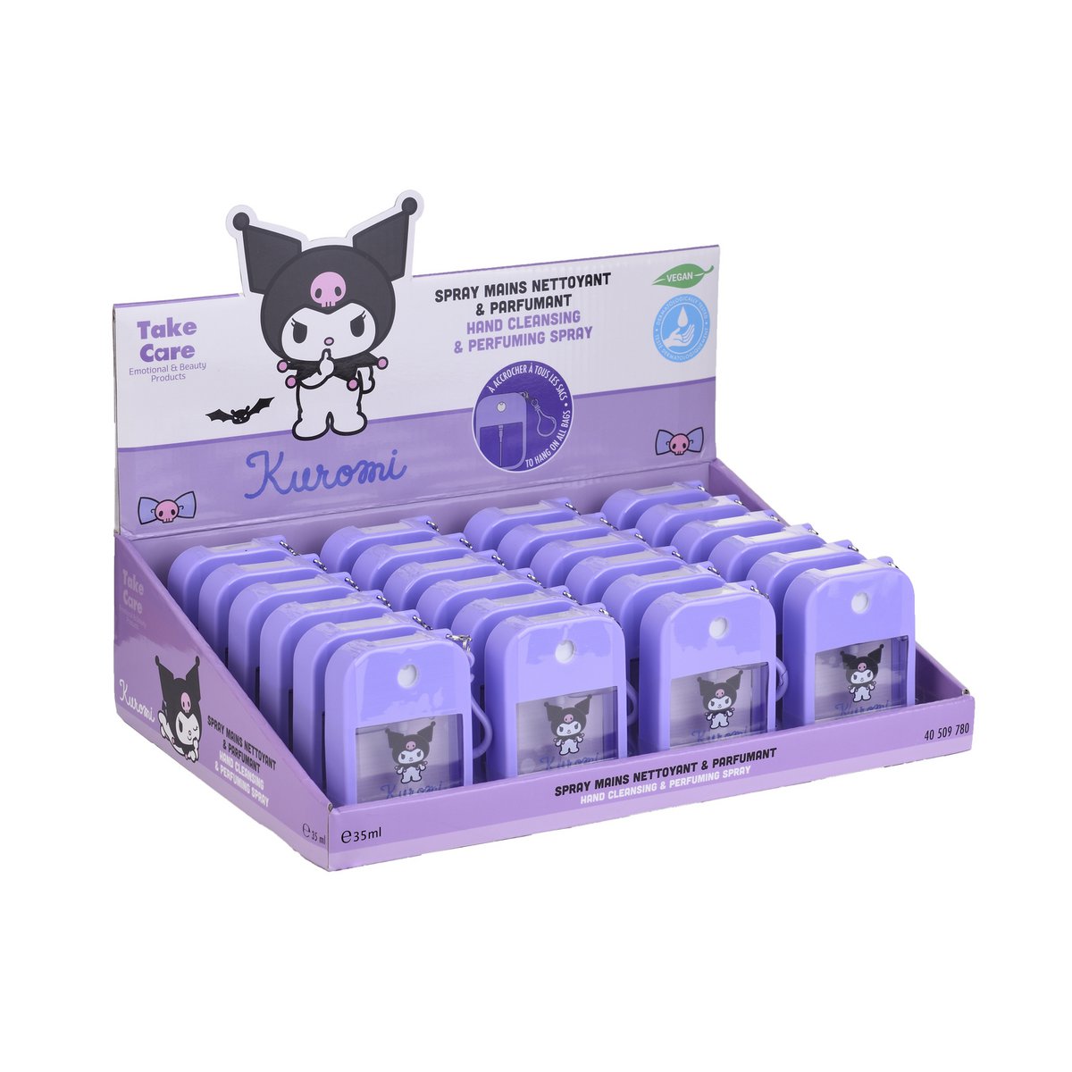 Kokosreinigungsspray Kokosnuss und Silikongehäuse Kuromi -35ml