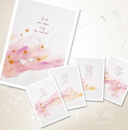 Wenskaarten Rouw - Tedere bloemetjes