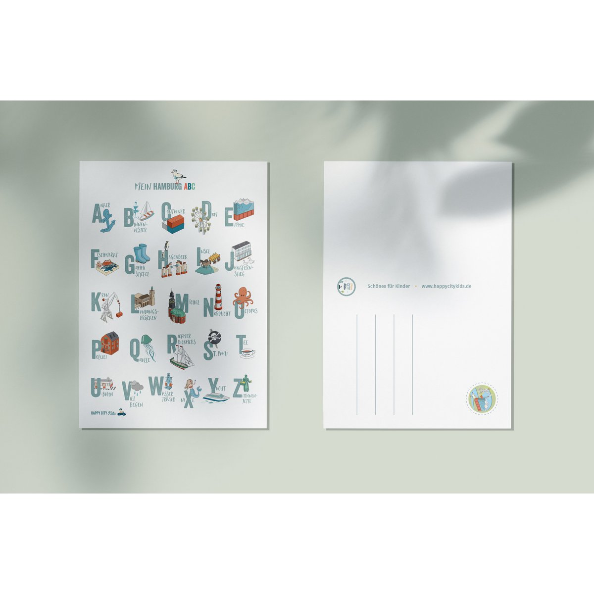 Hamburg ABC-Postkarte