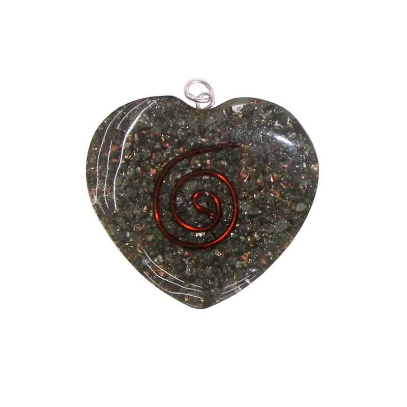 ORGONITE HART HANGER - PYRITE