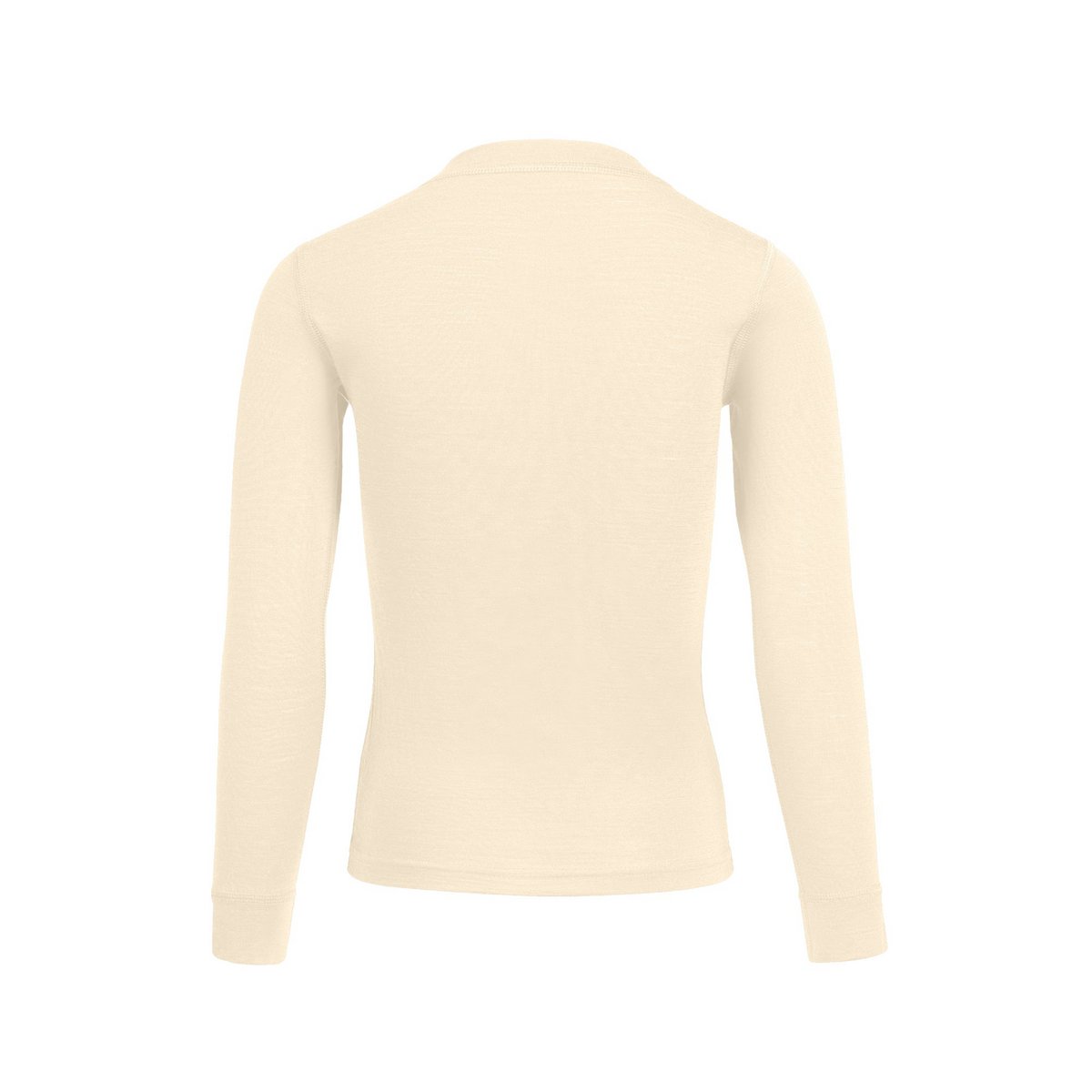 Kinderen merinowol met ronde hals en lange mouwen, naturel 160 g/m²