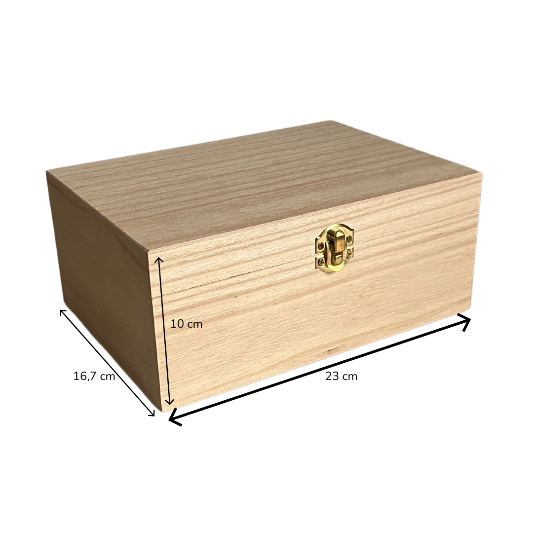 Houten KISTJE met klepdeksel