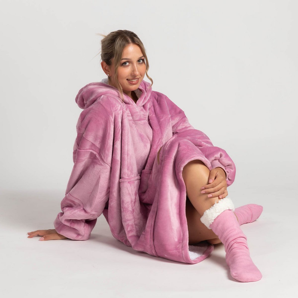 Vitapur - Hoodie blanket + socks - Pink