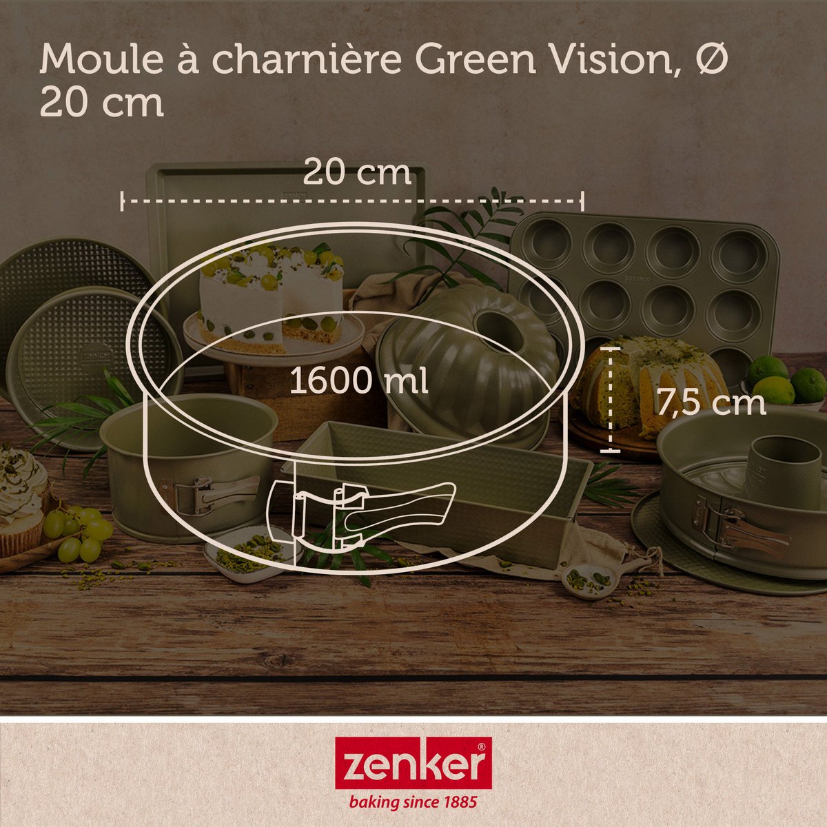 Springvorm springvorm 20 cm Zenker Green Vision