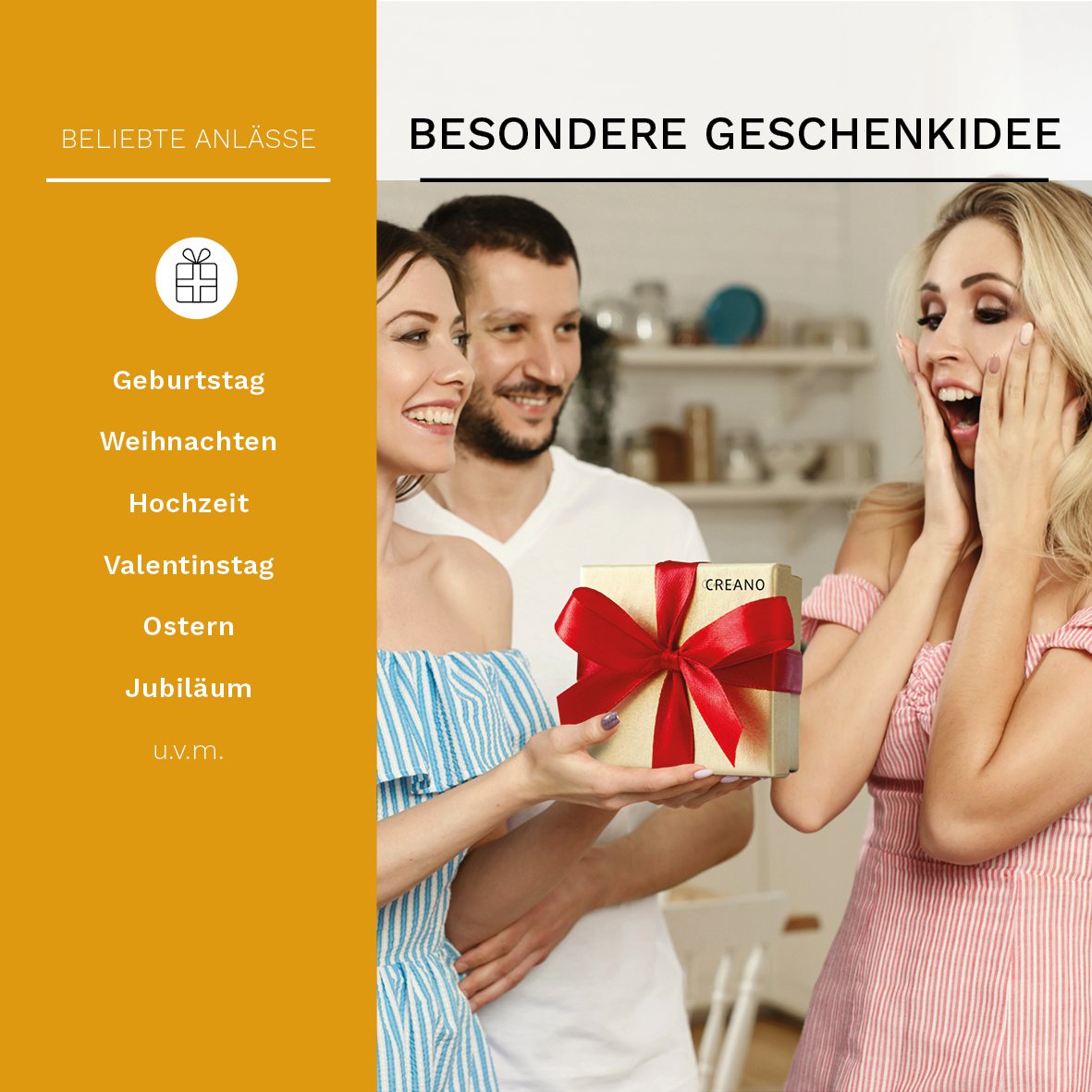 Creano Teelini ErblühTee Geschenkset 12er Holzbox