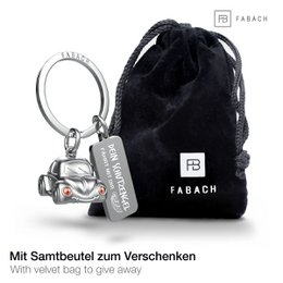 "Car" Miniatur Auto Schlüsselanhänger - Süßer Glücksbringer für Autofahrer - mit Gravur "Dein Schutzengel fährt mit Dir"