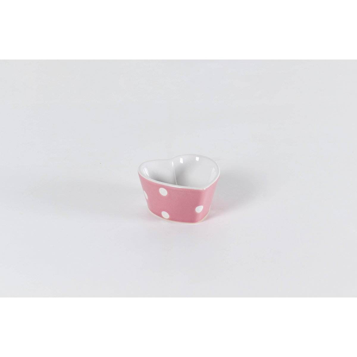 Pink hjerte ramekin med prikker Isabelle Rose
