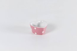 Pink hjerte ramekin med prikker Isabelle Rose