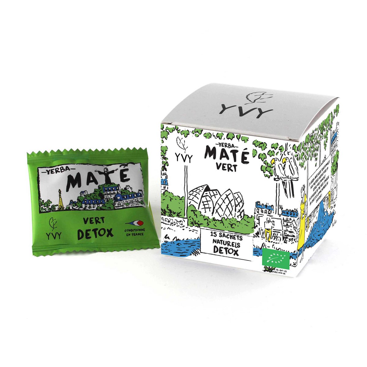 Maté Vert Bio - 15 sachets biodégradables de maté