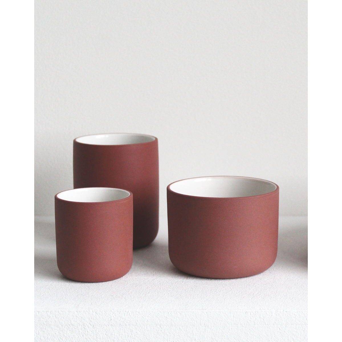 Tasse à cappuccino Fondamental | terre cuite / blanc
