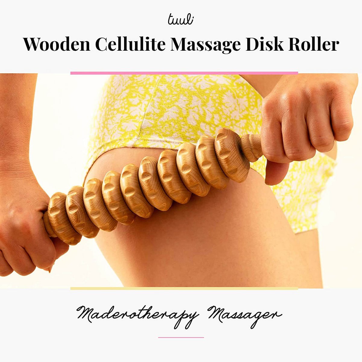 Wooden Cellulite Massage Body Roller Lymphatic Drainage Massager Maderotherapy
