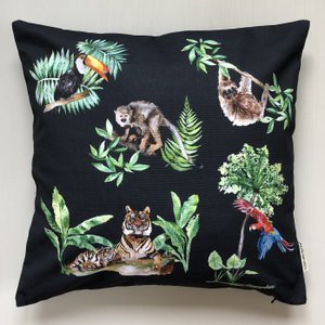 Jungle Animals Tropical Printed Children's Cushion