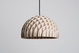 Lampada da soffitto a sospensione ad arco in compensato