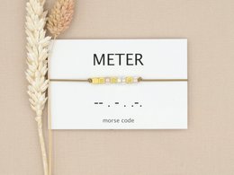 Morse code armband meter (zilver,rosé goud,goud)