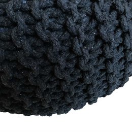 Pouf Ø 55 H 37 H 37 Strickhocker Sitzpouf Bodenkissen nachhaltig