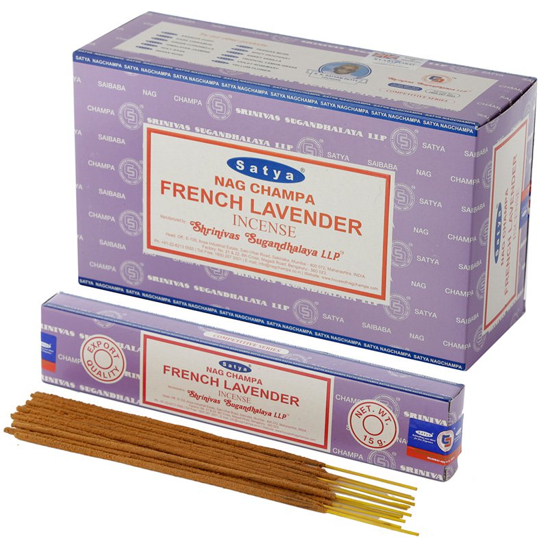 01353 Satya French Lavender Nag Champa Incense Sticks