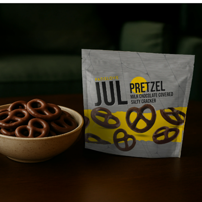 Pretzel mælkechokolade dækket cracker, 110 g
