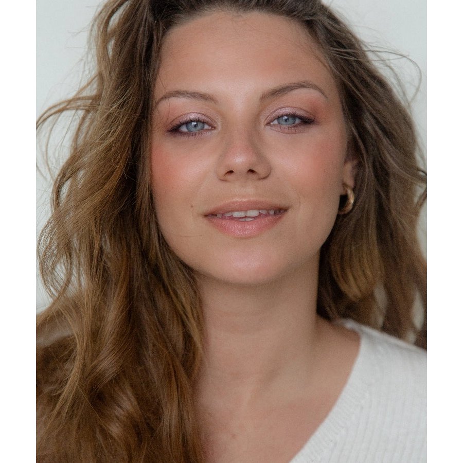 Blush de poudre végétalien - Look naturel et défini, boîtier en bois inclus