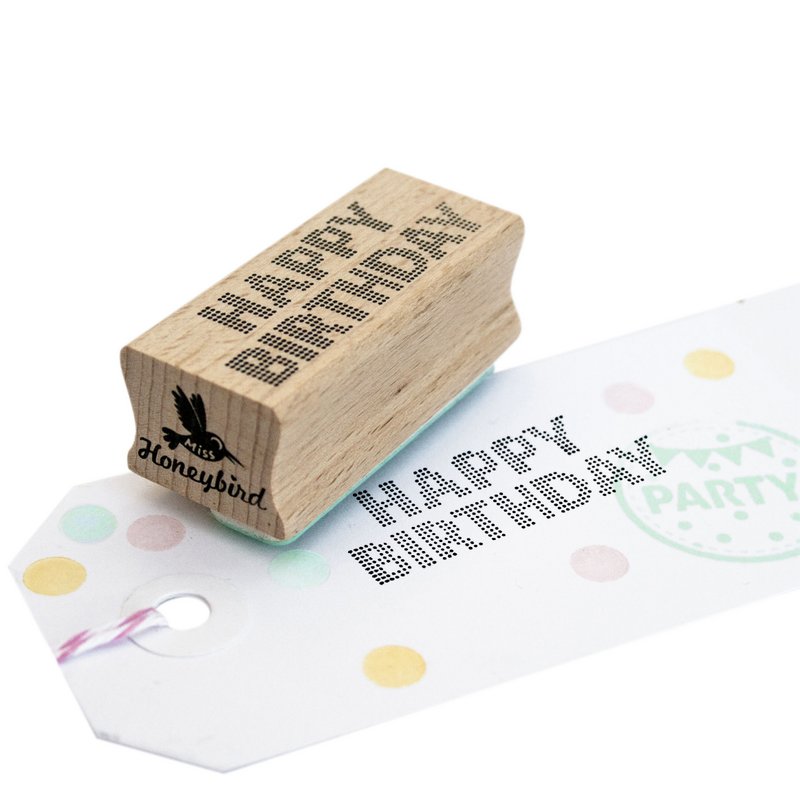 Alles Gute zum Geburtstag gepunktete Briefmarke
