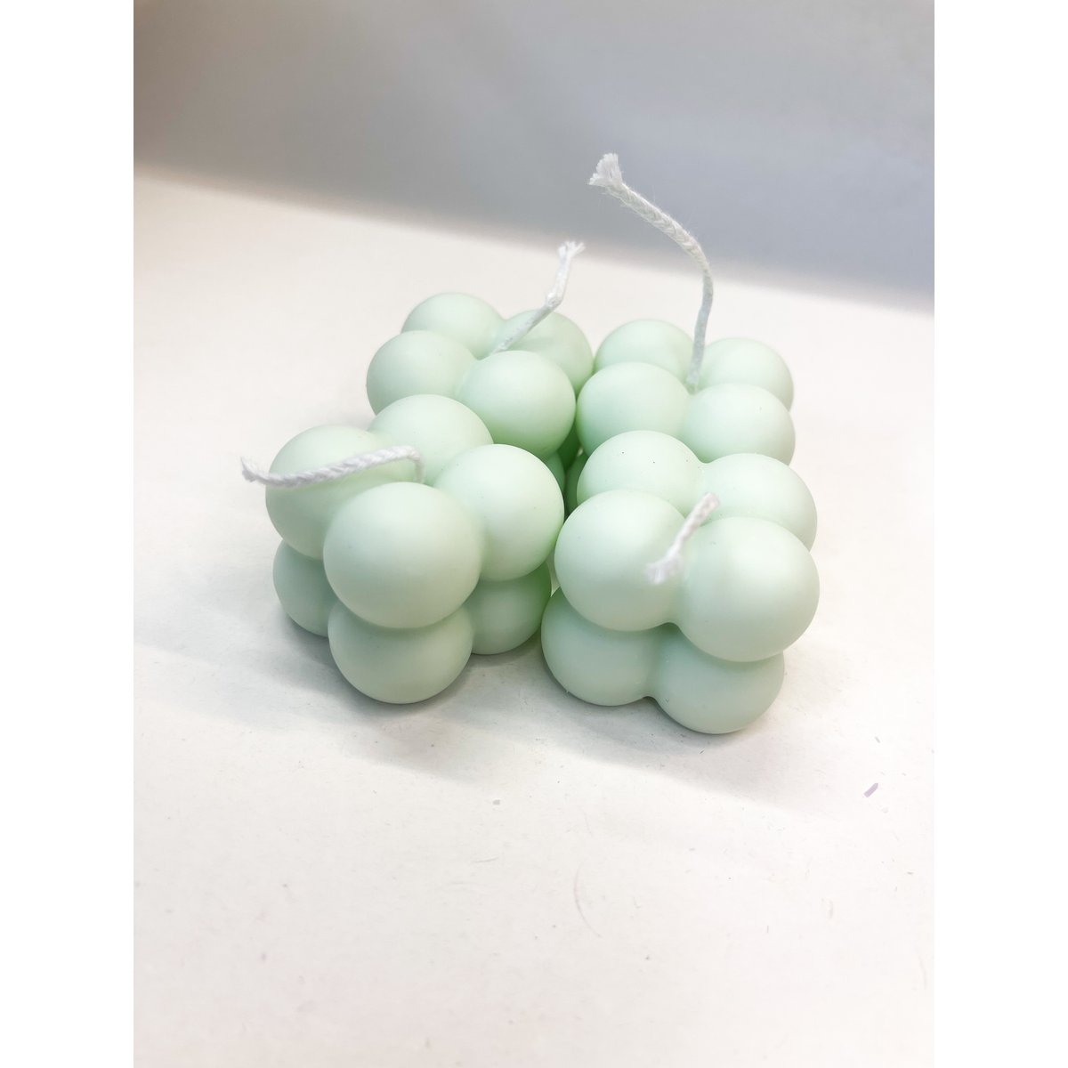 Bubble Candle Sage Green (lille) - Lille Lys Sage Green Bubble Candle