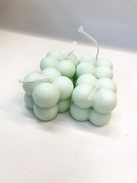 Bubble Candle Sage Green (lille) - Lille Lys Sage Green Bubble Candle