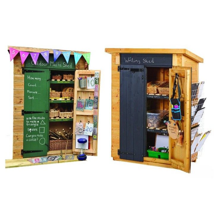 Cozy Curriculum Sheds Outdoor-Klassenzimmerschuppen im 2er-Set zum Lernen