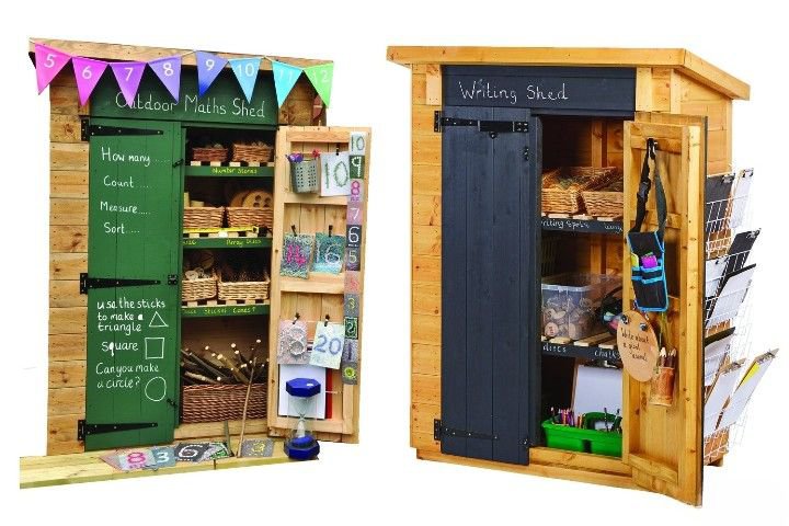Cozy Curriculum Sheds Outdoor-Klassenzimmerschuppen im 2er-Set zum Lernen