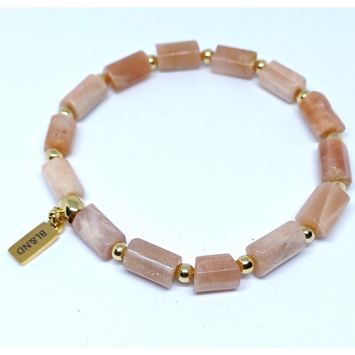 Edelsteen kolom stretch armband