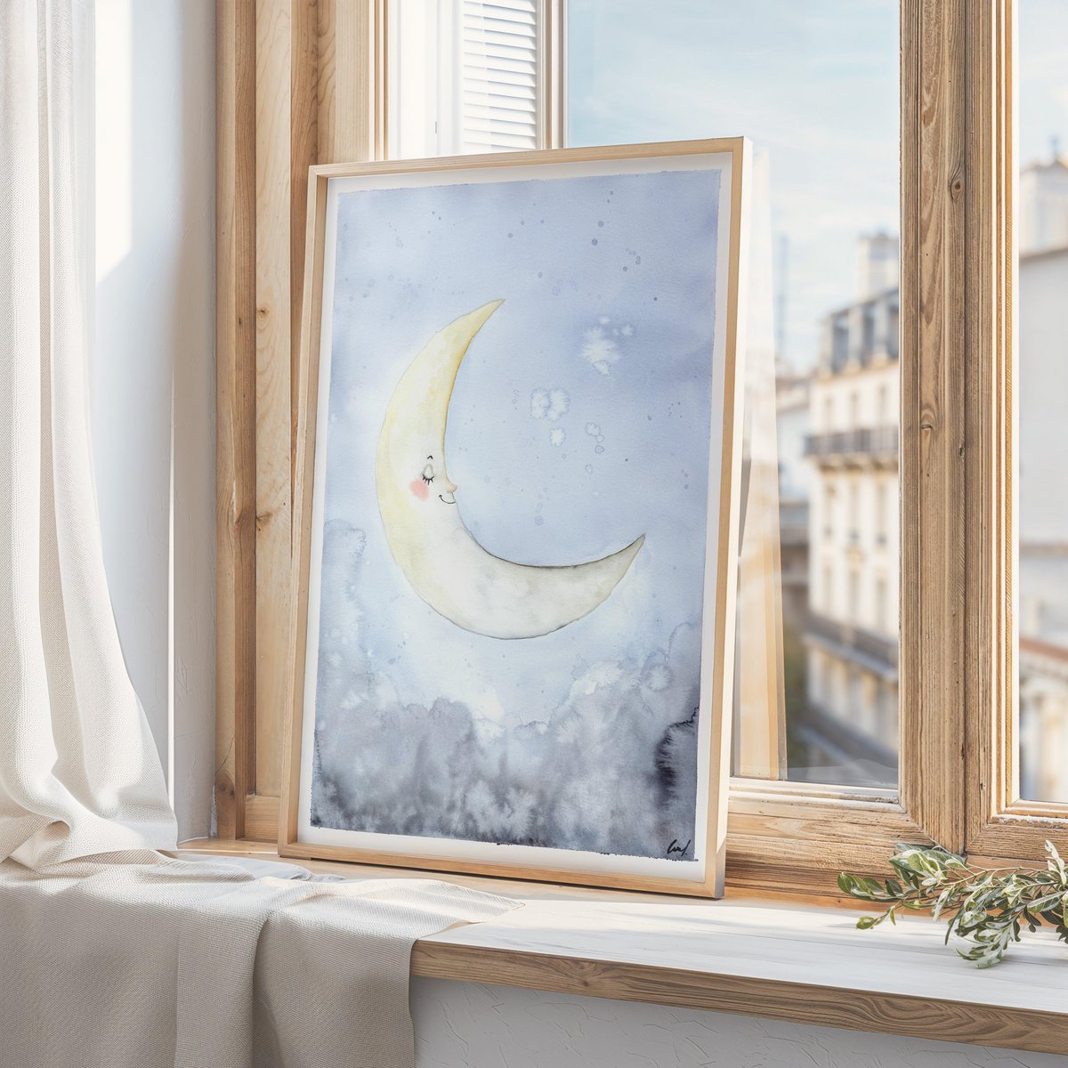Impresión de arte - Luna soñolienta