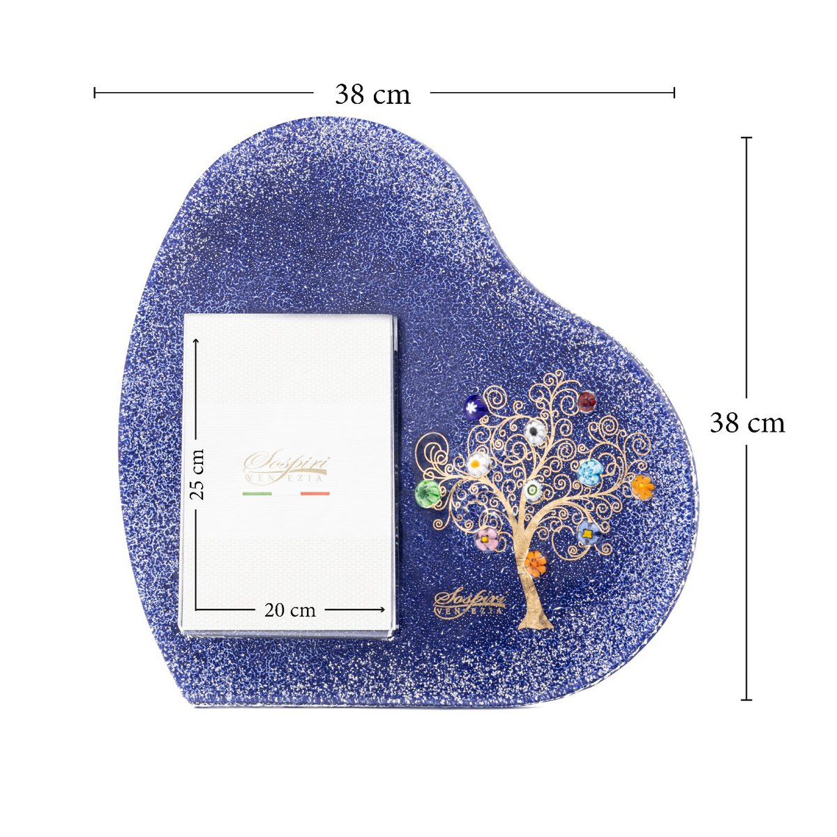 Murano Glass Table -portemonnee, cadeau -idee, voorkeursidee, Golden Tree Decorum