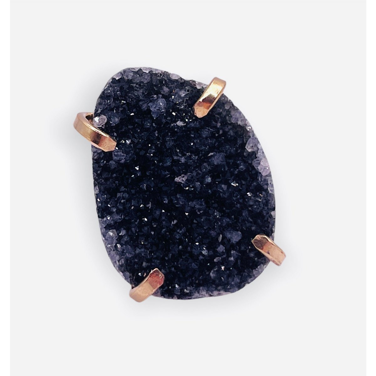 Ring Amarzão Black Druzy