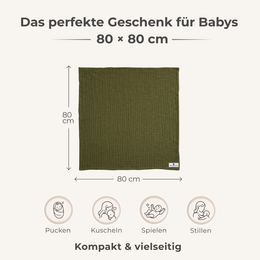Olive 4 in 1 Muslin Baby Blanket
