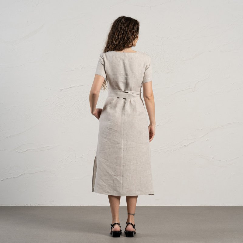 Kortærmet Obi slå-om kjole Milly