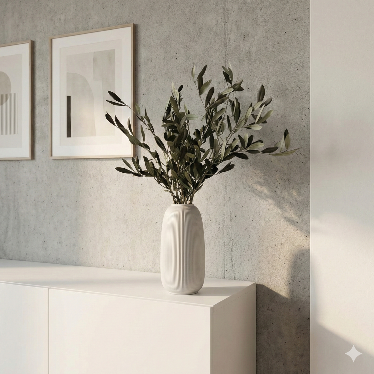 Preserved olive branches green from Italy