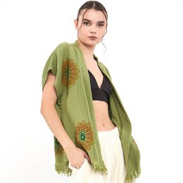 Gilet - Fiore Della Vita - Verde