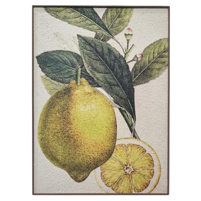 Vintage lemon painting