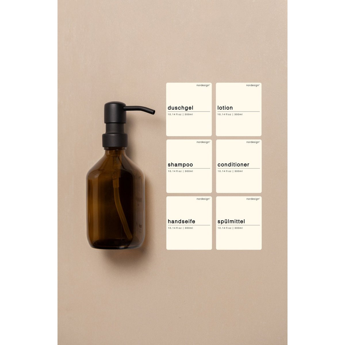 Soap dispenser with label selection
