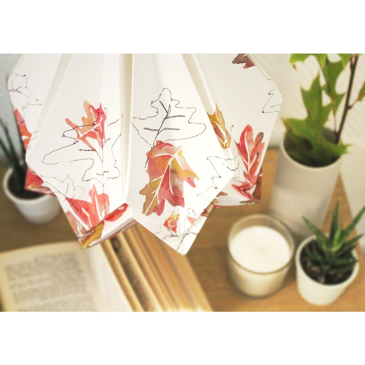 Lámpara colgante Paper Origami - Estampado Otoño - talla M
