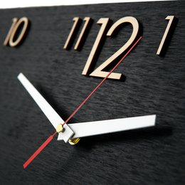 Houten Wandklok Zwart (2 Maten)