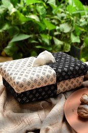 Tissue Box Cover | Håndvævet Jacquard Tosidet | 24x14 cm