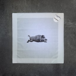 Taschentuch aus Baumwolle weiß Wildschwein