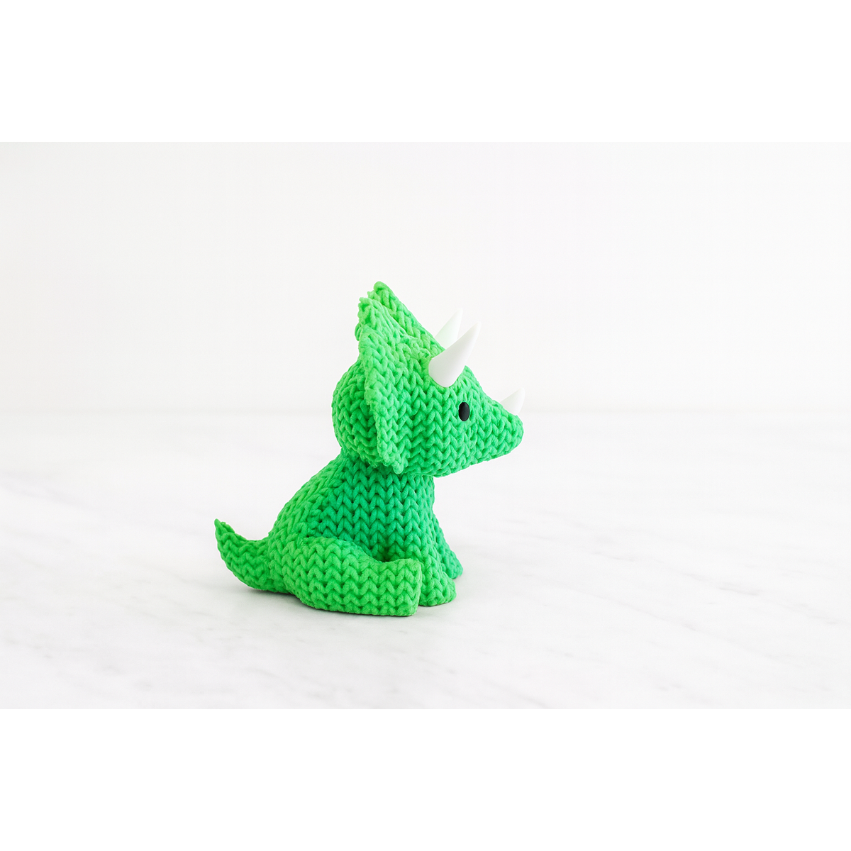 Eterna Wonder — Figurka dinozaura w stylu dzianinowym — Przedmiot dekoracyjny — Zielony