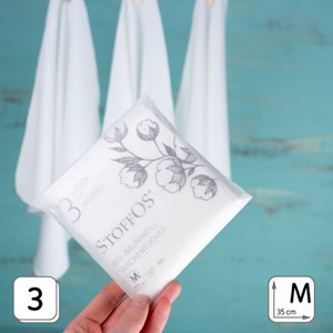 Handle handkerchiefs Bio White M 3 Series Tiny Box